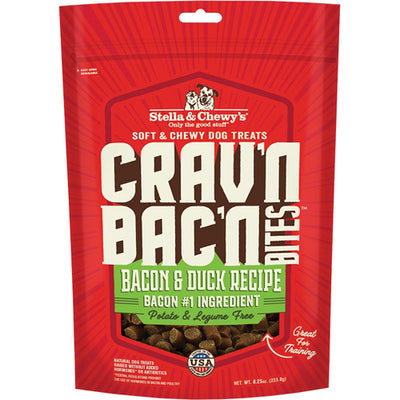 Stella and Chewys Dog CravN Bacon Bites Duck 8.25Oz