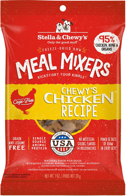 Stella and Chewys Dog Freeze-Dried Meal Mixer Chewys Chicken 1Oz (Case of 8)