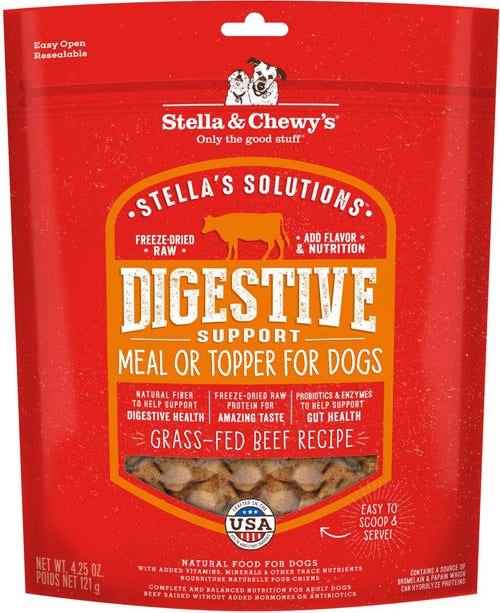 Stella and Chewys Dog Solutions Digestive Support Beef 4.25Oz