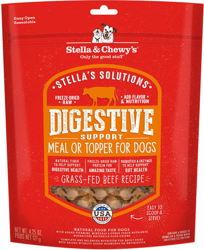 Stella and Chewys Dog Solutions Digestive Support Beef 4.25Oz