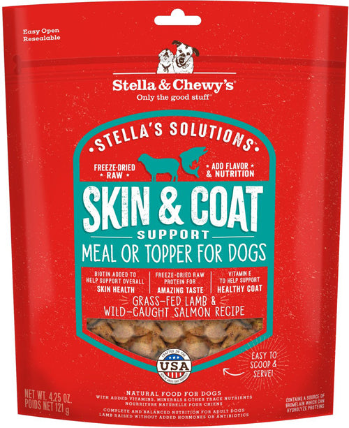 Stella and Chewys Dog Solutions Skin and Coat Support Lamb and Salmon 4.25Oz