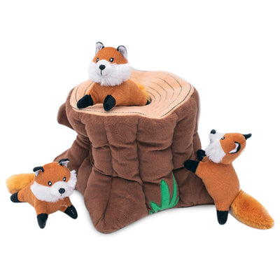 ZippyPaws Zippy Burrow Dog Toy Fox Stump 1ea-XL