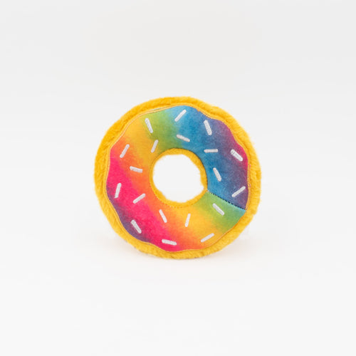 ZippyPaws Donutz Dog Toy Rainbow 1ea-Md