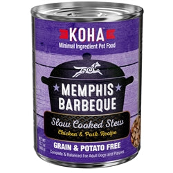 Koha Dog Grain Free Memphis BBQ Stew 12.7oz.(Case of 12)