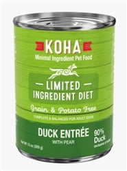 Koha Dog Limited Ingredient Grain Free 90% Duck 13oz. (Case of 12)