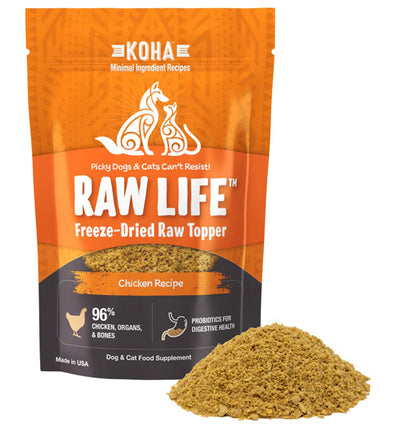 Koha Dog Cat Grain Free Raw Freeze Dried Topper Chicken 8Oz