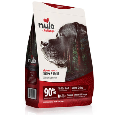 Nulo Challenger Alpine Ranch Beef; Lamb and Pork Dry Dog and Puppy Food 24 lb