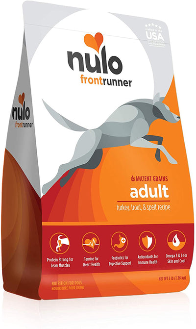 Nulo Frontrunner Turkey; Trout; and Spelt Dry Dog Food 3 lb