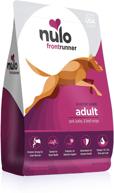 Nulo Frontrunner Pork; Barley; and Beef Dry Dog Food 3 lb