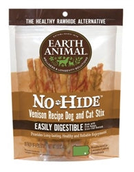 Earth Animal No Hide Venison Chews Dog Treats; 10 Pack