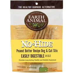 Earth Animal Nohide Peanut Butter Stix 10 Pk