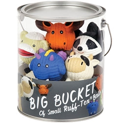 Hugglehounds Dog Ruff-Tex Balls Latex Toys 10 Pack Bucket