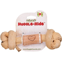 Hugglehounds Dog Natural Leather Knot Bone Small