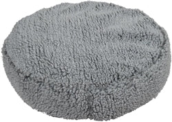 Hugglehounds Dog Fleece Pouf Bed; Gray - Large