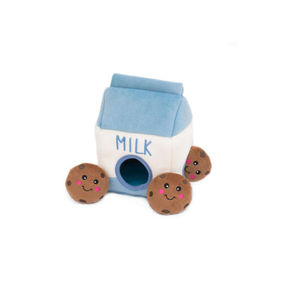 ZippyPaws Zippy Burrow Dog Toy Milk and Cookies 1ea-Md