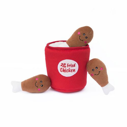 ZippyPaws Zippy Burrow Dog Toy Bucket of Chicken 1ea-Md