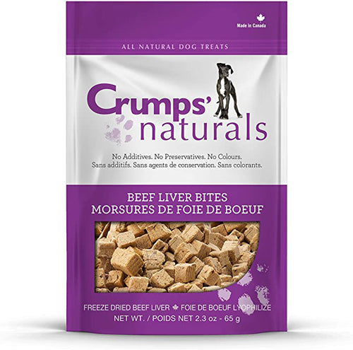 Crumps Naturals Beef Liver Bites 2.3 oz (65g) (100% Beef Liver)