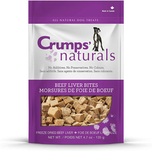 Crumps Naturals Beef Liver Bites 4.7 oz (135g) (100% Beef Liver)