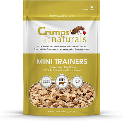 Crumps Natural Dog Mini Train Free oze-Dried Beef Liver 1.8 oz (50g)