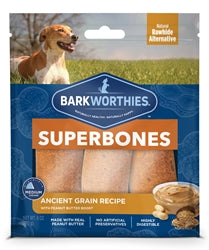 Barkworthies Superbone Ancient Grain Peanut Butter (3 Count)