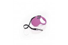 Flexi Classic Retractable Tape Dog Leash Pink 10 ft Extra-Small