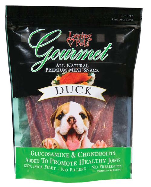 Loving Pets Gourmet Duck Filet Strips Dog Treats 12 oz