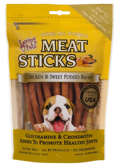 Loving Pets Meat Sticks Sweet Potato and Chicken Recipe Dog Treat 8 oz