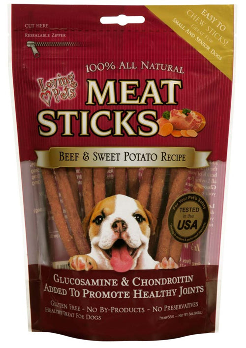 Loving Pets Meat Sticks Sweet Potato and Beef Recipe Dog Treat 5 oz