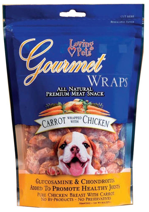 Loving Pets Gourmet Wraps Carrot Wrapped with Chicken Dog Treat 6 oz