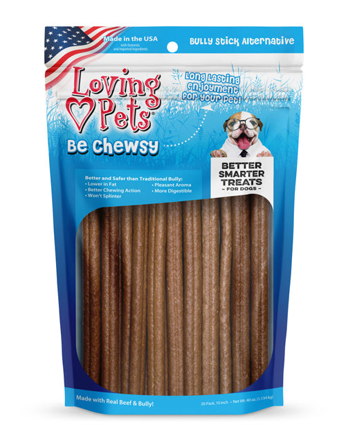 Loving Pets Be Chewsy Bully Dog Treat 1ea-10 in; 20 pk