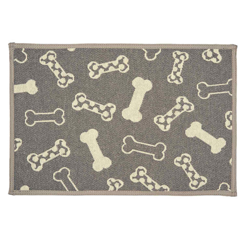 Loving Pets Bella Fashion Mats Bones Polka Dots 1ea-One Size