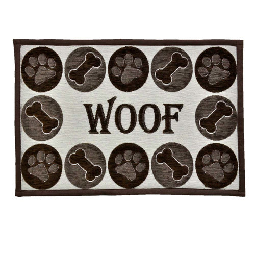 Loving Pets Fashion Mat Woof Chenille Multi-Color