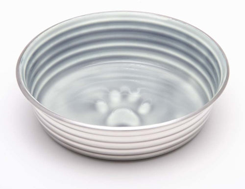 Loving Pets Dog Bowl Paw Print Grey Small