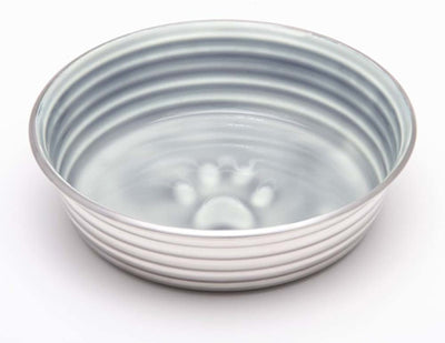 Loving Pets Dog Bowl Paw Print Grey Large