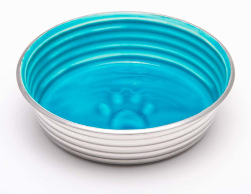 Loving Pets Dog Bowl Paw Print Seine Blue Extra-Small