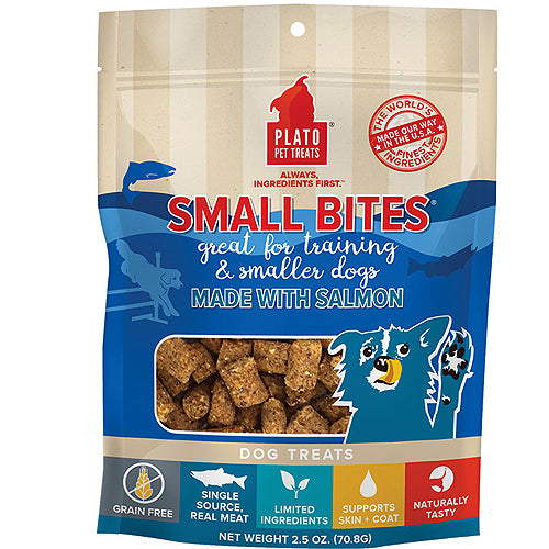 Plato Dog Small Bites Grain Free Salmon 2.5 Oz.