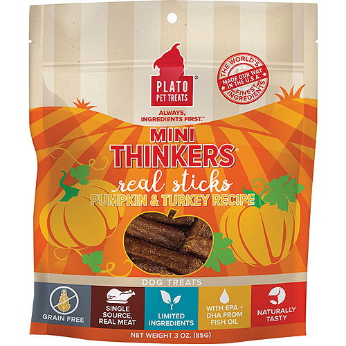 Plato Dog Min Thnkr Turkey Pumpkin 3 Oz.