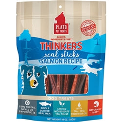 Plato Dog Thinkers Stick Salmon 18Oz