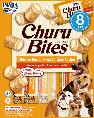 Inaba Dog Churu Bite Chicken Wraps 6Ct-3.36Oz