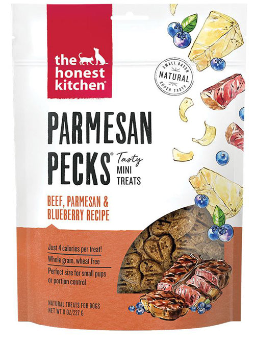 The Honest Kitchen Dog Parmesan Pecks Beef and Blueberry 8oz.