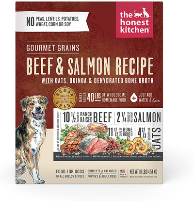 Honest Kitchen Dog Gourmet Grain Beef and Salmon 10lbs. Box