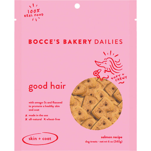 Bocces Dog Soft Chews Good Hair 6Oz.