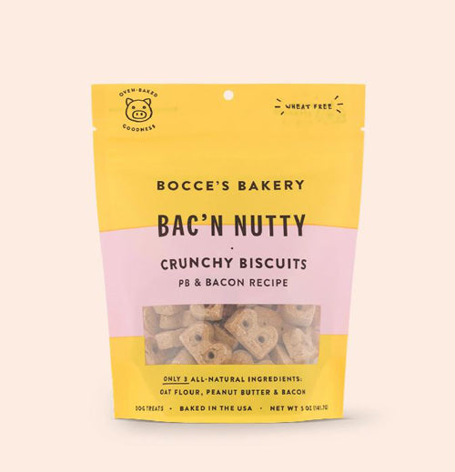 Bocces Bakery Everyday BacN Nutty Biscuits Crunchy Dog Treats