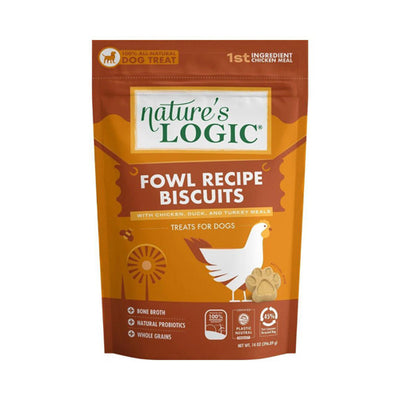 Natures Logic Dog Biscuit K9 Fowl Blend 14oz.