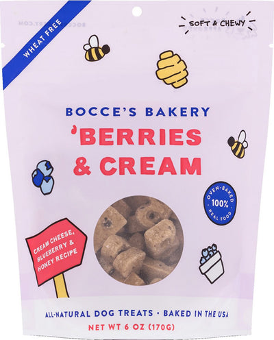 Bocces Bakery Dog Berries Cream 6oz.