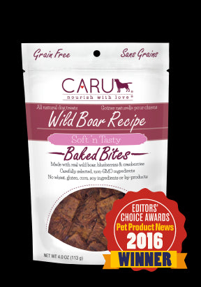 Caru Dog Natural Wild Boar Treats Bites 4Oz.