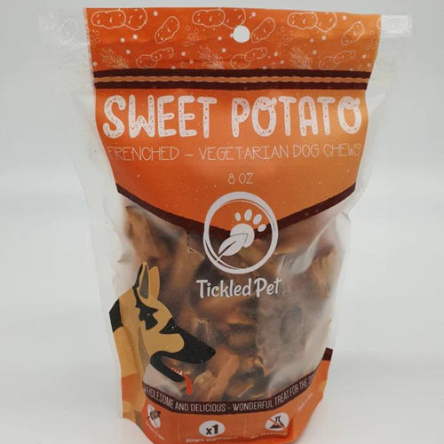 Tickled Pet Dog 8oz. Sweet Potato Chews Frenched