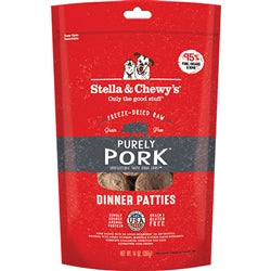 Stella and Chewys Dog Freeze-Dried Dinner Patties Pork 14 Oz