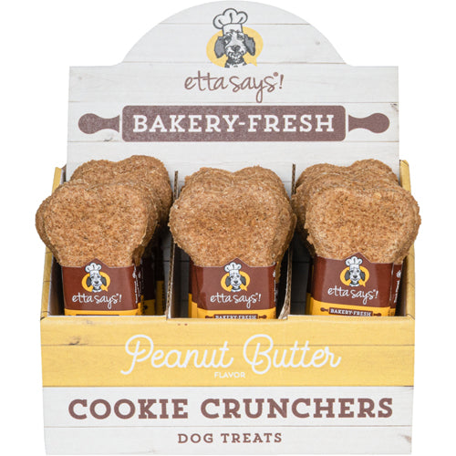 Etta Says Dog Cookie Cruncher Peanut Butter 5 Inches 1 Oz (24 Count)