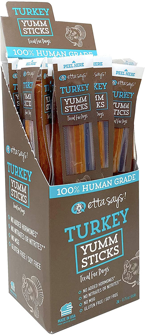 Etta Says! Dog Meat Snack Bar Turkey Bcn 1.5 Oz. (Case Of 12)